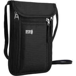 Travel Pouch Neck Wallet Family Passport Holder Organizer Case RFID Blocking